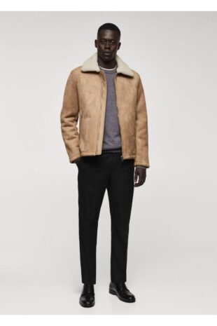 کت منگو بژ مردانه مانگو 67010624