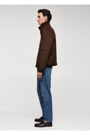 کت منگو قهوه ای مردانه مانگو 67050618