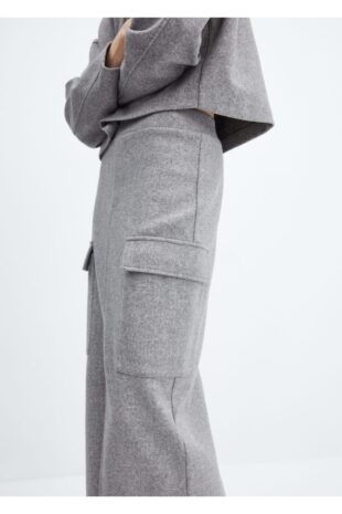 دامن منگو خاکستری زنانه مانگو 67060462