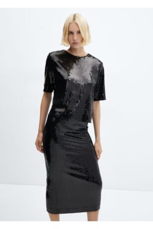 دامن منگو سیاه زنانه مانگو 57059101