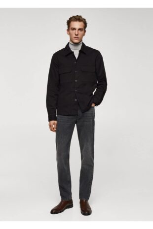 کت منگو سیاه مردانه مانگو 67040632