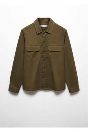 کت منگو خاکی مردانه مانگو 67040632