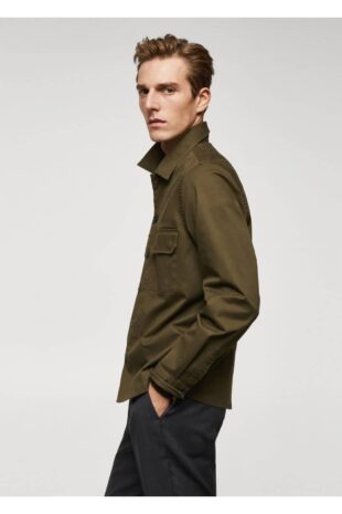 کت منگو خاکی مردانه مانگو 67040632