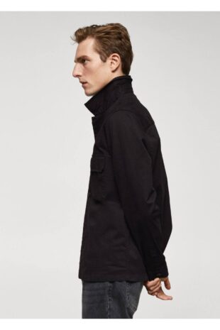 کت منگو سیاه مردانه مانگو 67040632