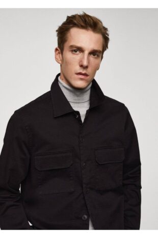 کت منگو سیاه مردانه مانگو 67040632