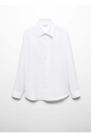 پیراهن آبی مردانه مانگو 67080622