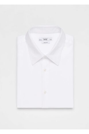 پیراهن آبی مردانه مانگو 67080622