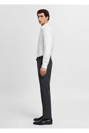 پیراهن آبی مردانه مانگو 67080622