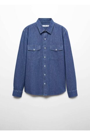 کت منگو آبی مردانه مانگو 67080636