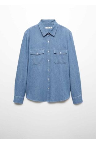 کت منگو آبی مردانه مانگو 67080636