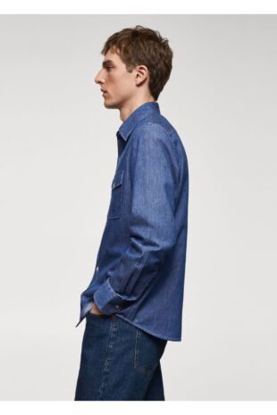 کت منگو آبی مردانه مانگو 67080636