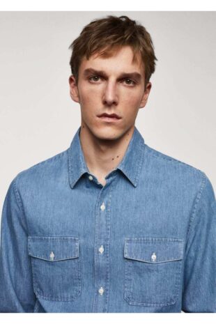 کت منگو آبی مردانه مانگو 67080636