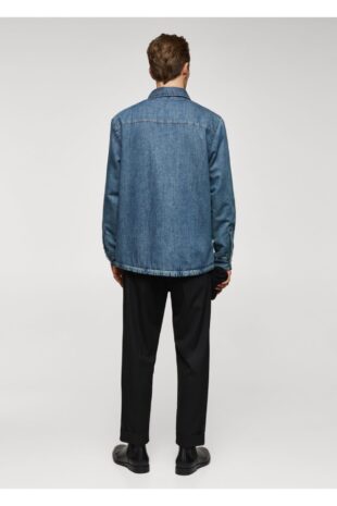 کت منگو آبی مردانه مانگو 67050621