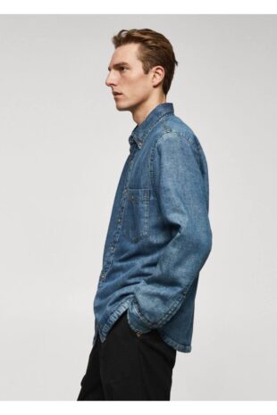 کت منگو آبی مردانه مانگو 67050621