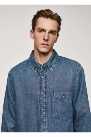 کت منگو آبی مردانه مانگو 67050621