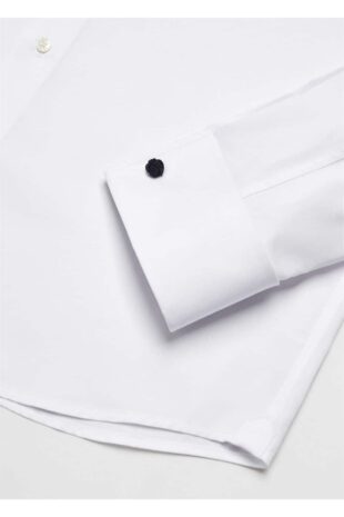 پیراهن آبی مردانه مانگو 67070623