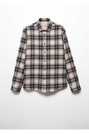 پیراهن آبی مردانه مانگو 67080637