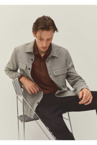 پیراهن سیاه مردانه مانگو 57005957