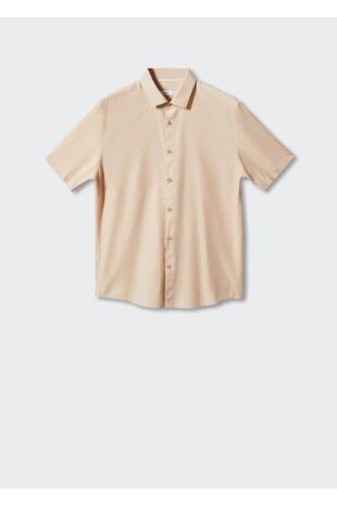 پیراهن بژ مردانه مانگو 57040577