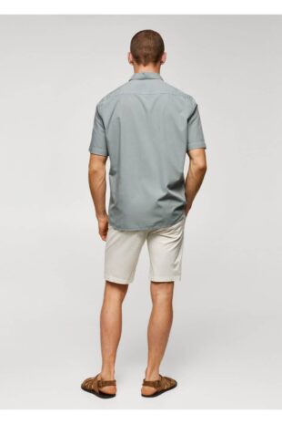 پیراهن زرد مردانه مانگو 57040577