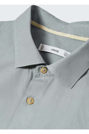 پیراهن زرد مردانه مانگو 57040577