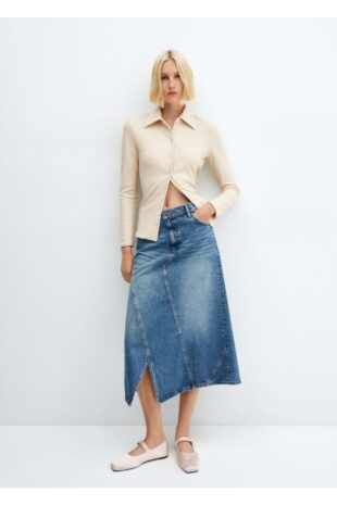 پیراهن سفید زنانه مانگو 57059123