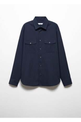 پیراهن لاجورد مردانه مانگو 57084386