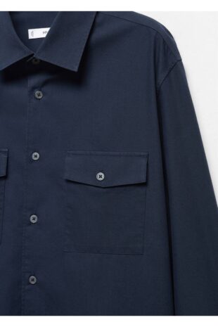 پیراهن لاجورد مردانه مانگو 57084386