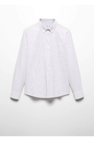 پیراهن آبی مردانه مانگو 67030631