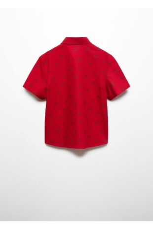پیراهن قرمز پسرانه مانگو 67040429