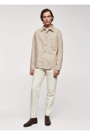 کت منگو بژ مردانه مانگو 67040620