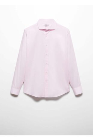 پیراهن صورتی مردانه مانگو 67040626