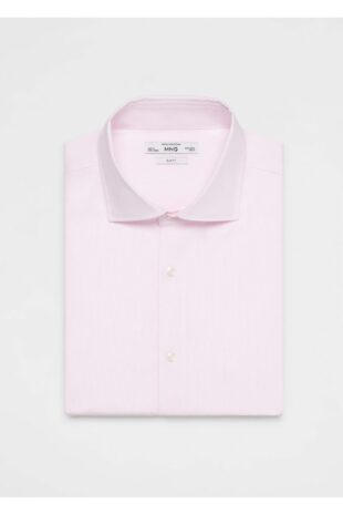 پیراهن صورتی مردانه مانگو 67040626