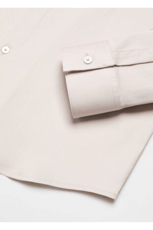 پیراهن خاکستری مردانه مانگو 67050268