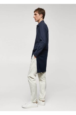 پیراهن لاجورد مردانه مانگو 67050629