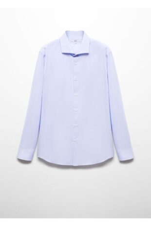 پیراهن آبی مردانه مانگو 67060623