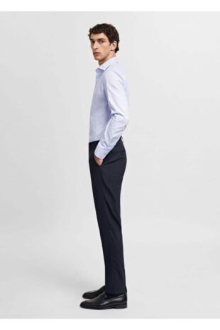 پیراهن آبی مردانه مانگو 67060623