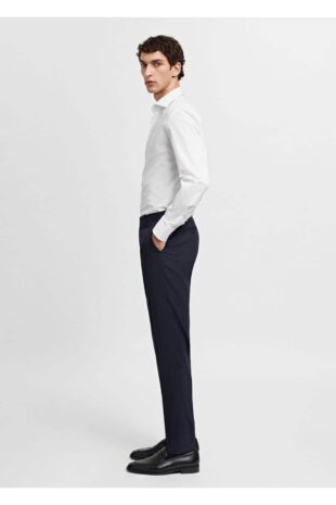 پیراهن آبی مردانه مانگو 67070622