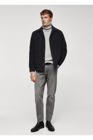 پیراهن بنفش مردانه مانگو 67070626