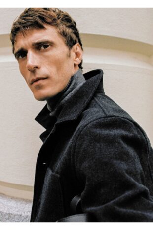 پیراهن بنفش مردانه مانگو 67070626