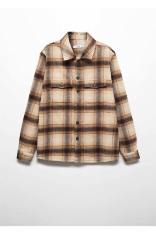 کت منگو قهوه ای مردانه مانگو 67080679