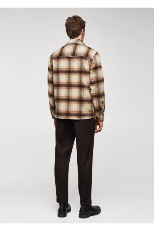 کت منگو قهوه ای مردانه مانگو 67080679