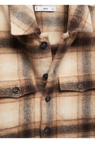 کت منگو قهوه ای مردانه مانگو 67080679