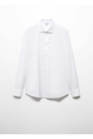 پیراهن آبی مردانه مانگو 67090619