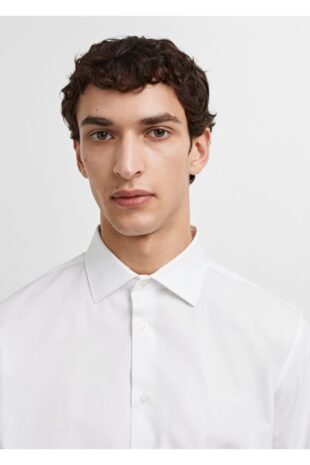 پیراهن آبی مردانه مانگو 67090619