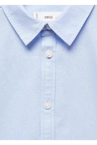 پیراهن آبی پسرانه مانگو 67050656