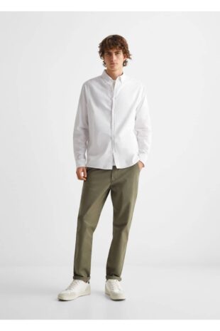 پیراهن سفید مردانه مانگو 67080649