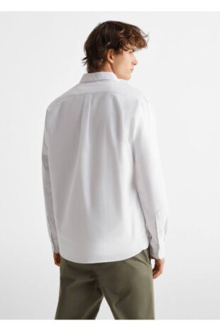 پیراهن سفید مردانه مانگو 67080649