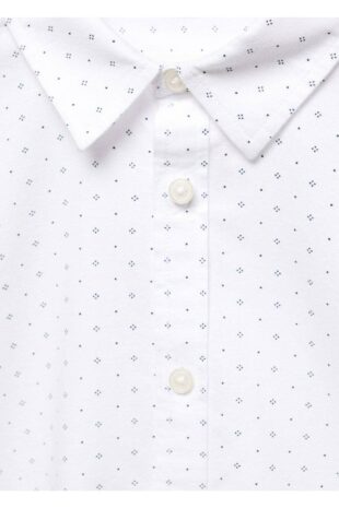 پیراهن سفید پسرانه مانگو 67080653