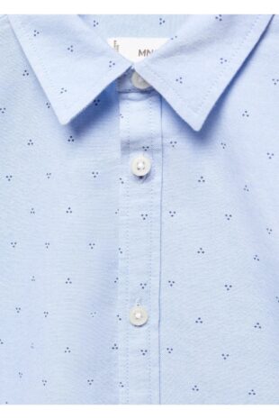 پیراهن آبی پسرانه مانگو 67080653